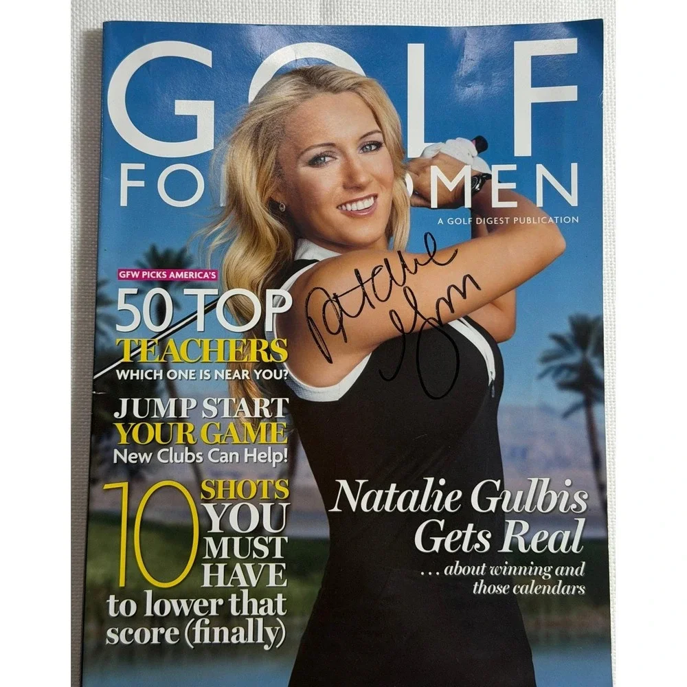 Natalie Gulbis Signed Golf For Women Magazine 2007 & Autographed LPGA Golf Ball